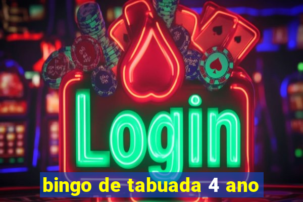 bingo de tabuada 4 ano